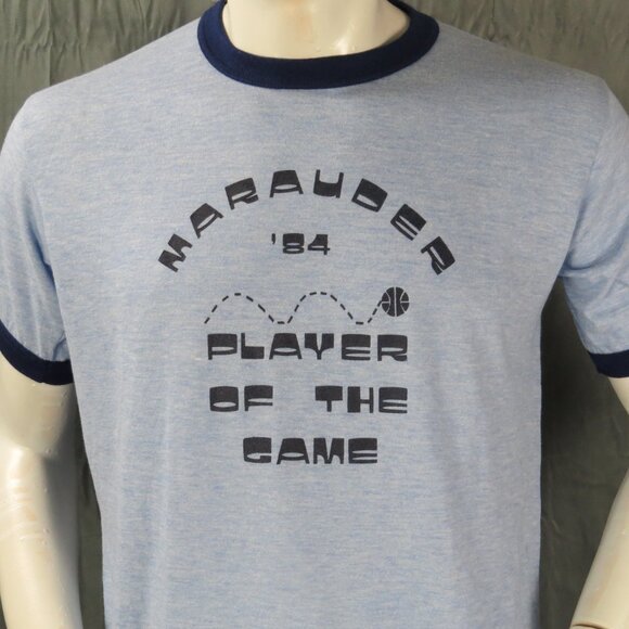 Vintage Graphic T-shirt - Marauder Basketball Player of the Garme 1984 - Mens XL - Picture 2 of 7